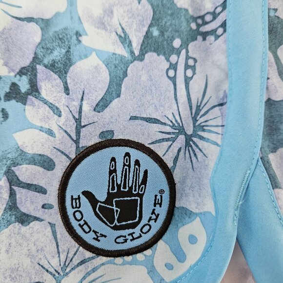 Body Glove Mens XXL/38 Blue Floral Print Board Shorts With Elastic Waist & Draws - Picture 6 of 9